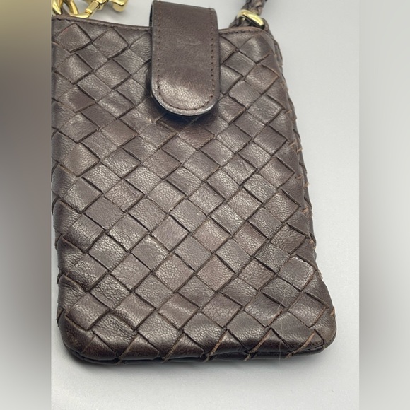 Bottega Veneta Intrecciato Leather Pouch, Brown, Preowned - Picture 3 of 10